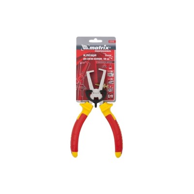Клещи для снятия изоляции Insulated, 160 мм, двухкомпонентные рукоятки Matrix Professional Клещи для снятия изоляции Insulated, 160 мм, двухкомпонентные рукоятки Matrix Professional