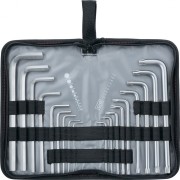 Набор ключей имбусовых HEX-Torx , 18 шт: HEX 1.5-10 мм, T10-T50, CrV, удлиненных, с сатиновым покрытием Matrix