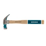 Молоток-гвоздодер, 450 г, угол 45, магнит, обрезиненная рукоятка American hickory GROSS