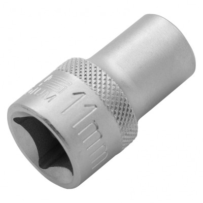 Головка торцевая, 11 мм, двенадцатигранная, CrV, под квадрат 1/2, хромированная Stels Головка торцевая, 11 мм, двенадцатигранная, CrV, под квадрат 1/2, хромированная Stels