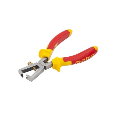 Клещи для снятия изоляции Insulated, 160 мм, двухкомпонентные рукоятки Matrix Professional Клещи для снятия изоляции Insulated, 160 мм, двухкомпонентные рукоятки Matrix Professional