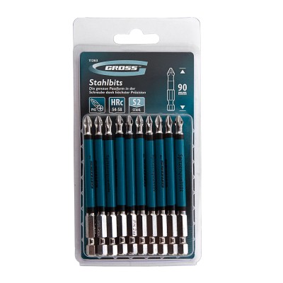 Бита PH2 х 90, сталь S2, 10 шт. Gross Бита PH2 х 90, сталь S2, 10 шт. Gross