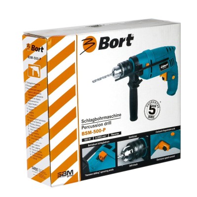 Дрель ударная Bort BSM-500-P Дрель ударная Bort BSM-500-P