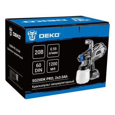 Краскопульт аккумуляторный DEKO SG20DK PRO Краскопульт аккумуляторный DEKO SG20DK PRO