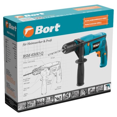 Дрель ударная Bort BSM-650U-Q Дрель ударная Bort BSM-650U-Q