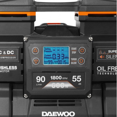 Компрессор аккумуляторный 21В / 220В DAEWOO DAC 90S Li Компрессор аккумуляторный 21В / 220В DAEWOO DAC 90S Li