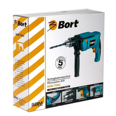 Дрель ударная Bort BSM-750U Дрель ударная Bort BSM-750U