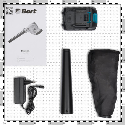 Воздуходувка-пылесос аккумуляторная BORT BSS-21-Li Воздуходувка-пылесос аккумуляторная BORT BSS-21-Li