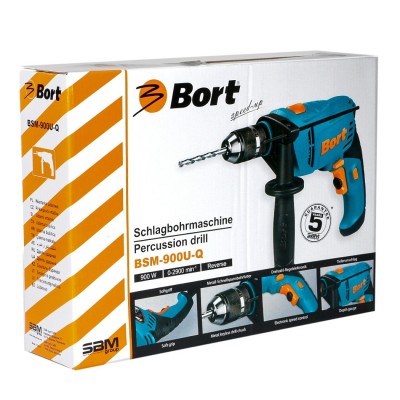 Дрель ударная Bort BSM-900U-Q Дрель ударная Bort BSM-900U-Q