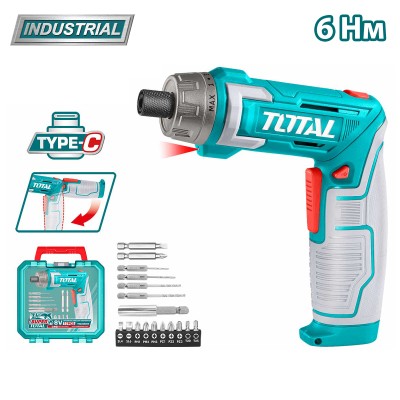 Отвертка аккумуляторная TOTAL TSDLI08025 Отвертка аккумуляторная TOTAL TSDLI08025