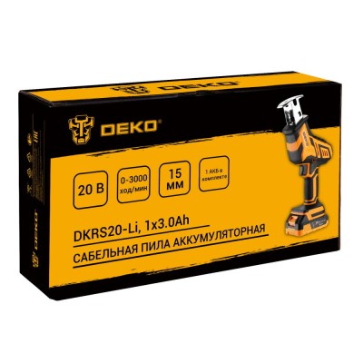 Пила сабельная аккумуляторная DEKO DKRS20-Li 083-1059 Пила сабельная аккумуляторная DEKO DKRS20-Li 083-1059