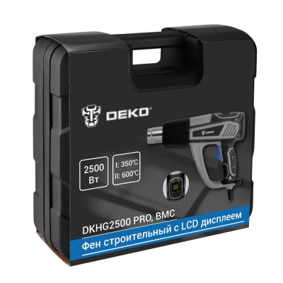 Фен строительный (термовоздуходувка) DEKO DKHG2500 PRO Фен строительный (термовоздуходувка) DEKO DKHG2500 PRO