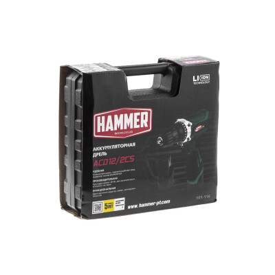 Дрель-шуруповерт аккумуляторная Hammer ACD12/2CS Дрель-шуруповерт аккумуляторная Hammer ACD12/2CS