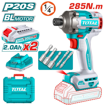 Набор аккумуляторного инструмента TOTAL TCKLI20272 Набор аккумуляторного инструмента TOTAL TCKLI20272