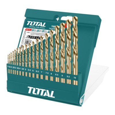 Набор сверл по металлу TOTAL TACSD0195 (19 шт) Набор сверл по металлу TOTAL TACSD0195 (19 шт)