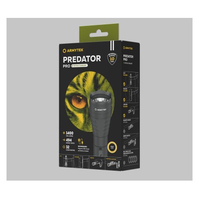 Фонарь Armytek Predator Pro Magnet USB Теплый Фонарь Armytek Predator Pro Magnet USB Теплый