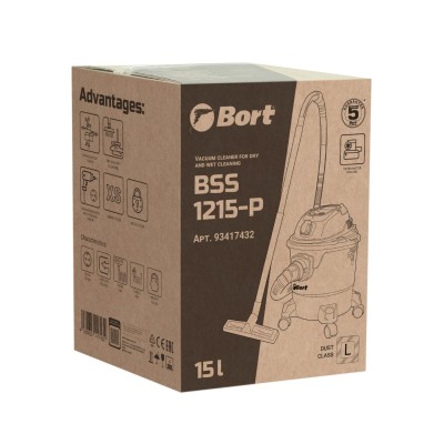 Пылесос строительный Bort BSS-1215-P Пылесос строительный Bort BSS-1215-P