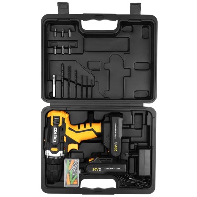 Дрель-шуруповерт аккумуляторная DEKO Banger 20V ONE + SET 63 Дрель-шуруповерт аккумуляторная DEKO Banger 20V ONE + SET 63