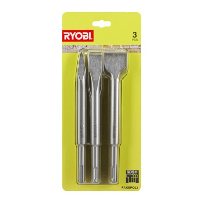 Набор зубил SDS-PLUS RYOBI RAKSPC03 (3шт.) Набор зубил SDS-PLUS RYOBI RAKSPC03 (3шт.)