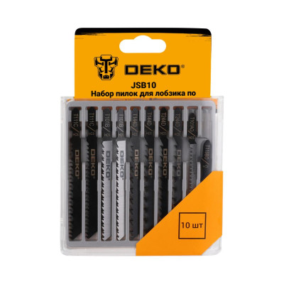 Набор пилок для лобзика по дереву DEKO JSB10 (10 шт) Набор пилок для лобзика по дереву DEKO JSB10 (10 шт)