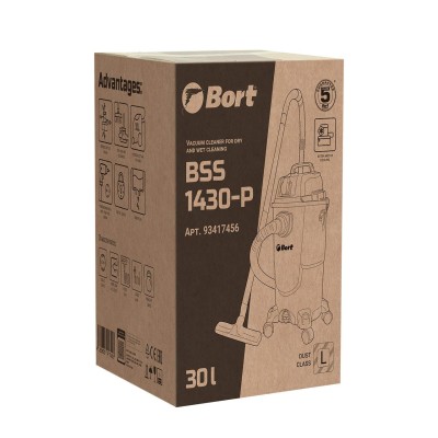 Пылесос строительный Bort BSS-1430-P Пылесос строительный Bort BSS-1430-P
