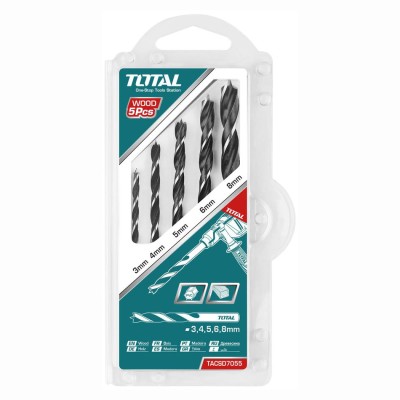 Набор сверл по дереву TOTAL TACSD7055 (5шт) Набор сверл по дереву TOTAL TACSD7055 (5шт)