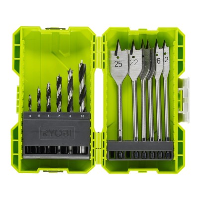 Набор сверл по дереву RYOBI RAK12SWD (12 шт.) Набор сверл по дереву RYOBI RAK12SWD (12 шт.)