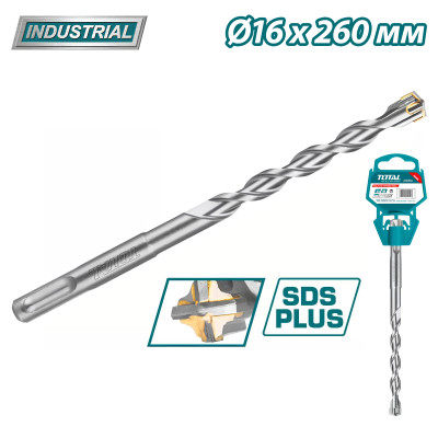 Бур SDS-plus 16x260мм TOTAL TAC311603C Бур SDS-plus 16x260мм TOTAL TAC311603C