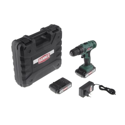 Аккум. дрель Hammer ACD18A 18В 2x1.5 Ач 10мм 0-350/0-1250об/мин 35Нм в кейсе быстр зарядка Аккум. дрель Hammer ACD18A 18В 2x1.5 Ач 10мм 0-350/0-1250об/мин 35Нм в кейсе быстр зарядка