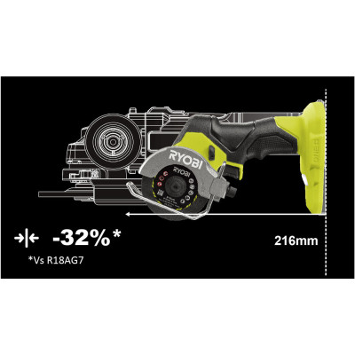 ONE + / Пила циркулярная аккумуляторная Ryobi HP RCT18C-0 (без батареи) ONE + / Пила циркулярная аккумуляторная Ryobi HP RCT18C-0 (без батареи)