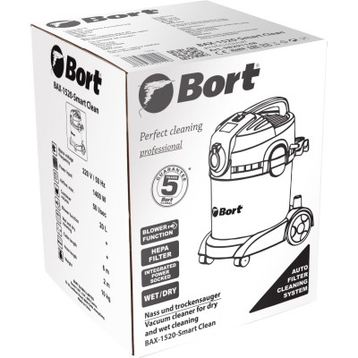 Пылесос строительный Bort BAX-1520-Smart Clean Пылесос строительный Bort BAX-1520-Smart Clean