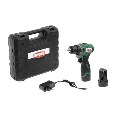 Аккум. дрель бесщ. Hammer ACD12BL 12В 2x2Ач LiION 10мм 0-400/0-1400об/мин 40Нм в кейсе Аккум. дрель бесщ. Hammer ACD12BL 12В 2x2Ач LiION 10мм 0-400/0-1400об/мин 40Нм в кейсе