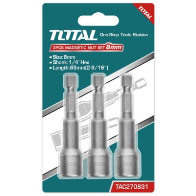 Торцевая магнитная насадка 10x65 мм TOTAL TAC271031 (3 шт) Торцевая магнитная насадка 10x65 мм TOTAL TAC271031 (3 шт)