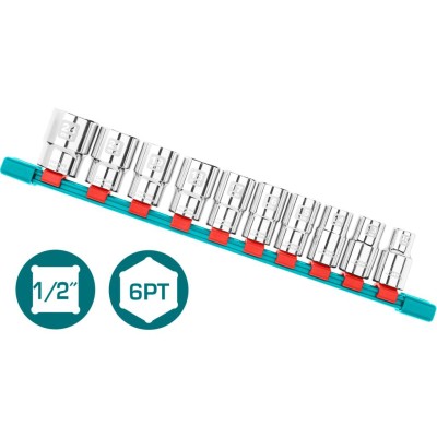 Набор головок 1/2 " TOTAL THT121101 (10шт) Набор головок 1/2 " TOTAL THT121101 (10шт)