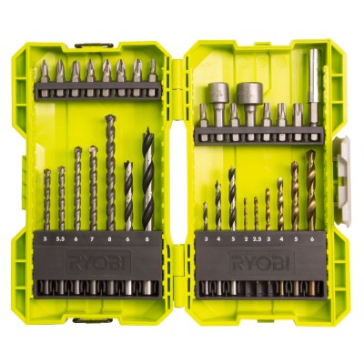 Набор бит и сверл RYOBI RAK32DDMIX (32 шт.) Набор бит и сверл RYOBI RAK32DDMIX (32 шт.)