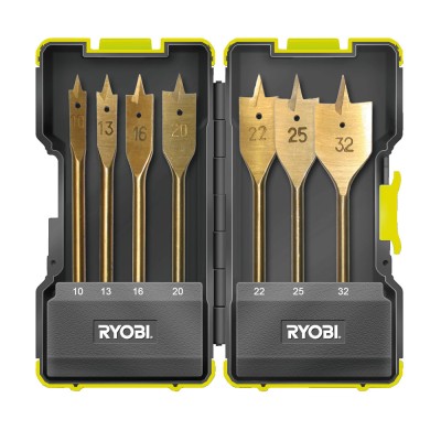 Набор сверл по дереву перьевых RYOBI RAK07SB (7 шт.) Набор сверл по дереву перьевых RYOBI RAK07SB (7 шт.)