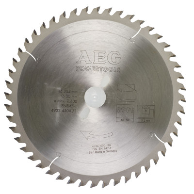 Диск пильный по дереву D 254х30х3,2 мм 48Z для торцовочной пилы AEG 4932430471 Диск пильный по дереву D 254х30х3,2 мм 48Z для торцовочной пилы AEG 4932430471