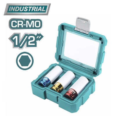 Набор головок 1/2 " TOTAL THMLNS031 (3 шт) Набор головок 1/2 " TOTAL THMLNS031 (3 шт)