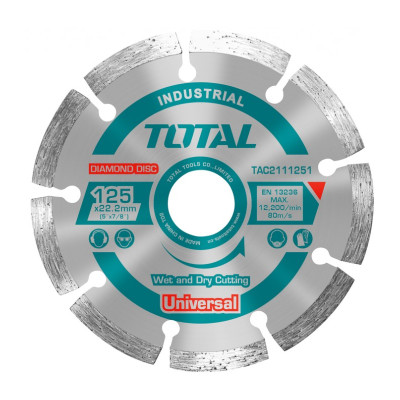 Диск алмазный 125x10x22,2 мм TOTAL TAC2111251 Диск алмазный 125x10x22,2 мм TOTAL TAC2111251