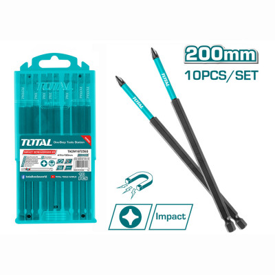 Бита ударная PH1 200 мм TOTAL TACIM16PH183 (10 шт) Бита ударная PH1 200 мм TOTAL TACIM16PH183 (10 шт)