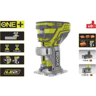 ONE + / Фрезер кромочный RYOBI R18TR-0 (без батареи) ONE + / Фрезер кромочный RYOBI R18TR-0 (без батареи)