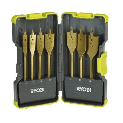 Набор сверл по дереву перьевых RYOBI RAK07SB (7 шт.) Набор сверл по дереву перьевых RYOBI RAK07SB (7 шт.)