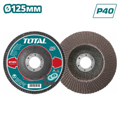 Круг лепестковый 125x22,2 мм P40 TOTAL TAC631251 Круг лепестковый 125x22,2 мм P40 TOTAL TAC631251