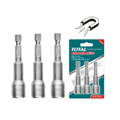 Торцевая магнитная насадка 12x65 мм TOTAL TAC271231 (3 шт) Торцевая магнитная насадка 12x65 мм TOTAL TAC271231 (3 шт)