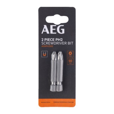 Набор бит РН2, 50 мм AEG ASDPH2502 (2 шт) Набор бит РН2, 50 мм AEG ASDPH2502 (2 шт)
