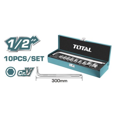 Набор головок 1/2 " TOTAL THTL121101 (10шт) Набор головок 1/2 " TOTAL THTL121101 (10шт)