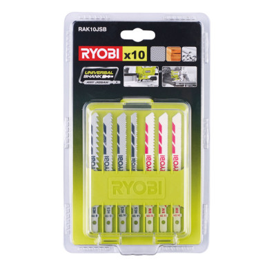 Набор пилок для лобзика RYOBI RAK10JSB (10 шт.) Набор пилок для лобзика RYOBI RAK10JSB (10 шт.)