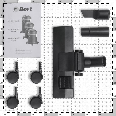 Пылесос строительный Bort BSS-1525 BLACK Пылесос строительный Bort BSS-1525 BLACK