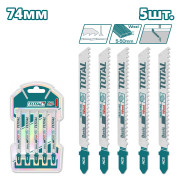 Пилка для лобзика 100мм по дереву TOTAL TAC51144D (5шт)