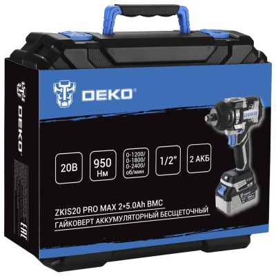 Гайковерт аккумуляторный DEKO ZKIS20 PRO MAX Гайковерт аккумуляторный DEKO ZKIS20 PRO MAX